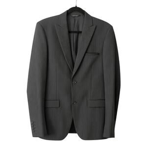 Calvin Klein Collection Gray Striped Blazer